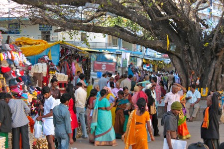 Bustle of the marketplace in Tirupati (AJL)