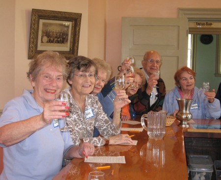 Community members make a toast at the St. Louis NORC; photo courtesy St. Louis NORC.