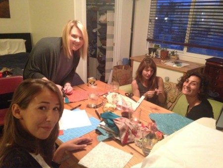 Matzo Cover Making in Encinitas; courtesy Moishe House.