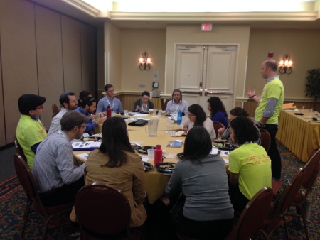 The authors lead an interactive session on the use of the Kolb Experiential Learning Cycle on their campuses for fellow Hillel professionals at the recent Hillel International Global Assembly.