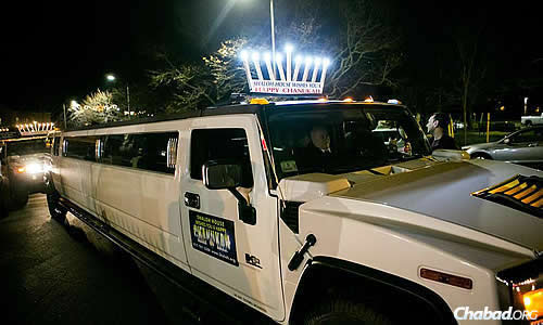 The Shaloh House Jewish Day School Hummer parade in Boston.