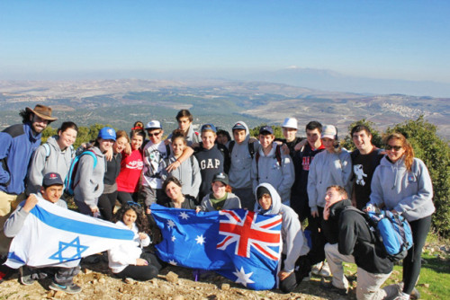 Australian BJE students on their summer program in Israel; photo courtesy Lapid Israel