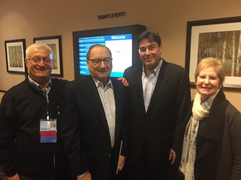 (l-r) Chaim Chesler, Limmud FSU co-founder; Abe Foxman, executive director of the Anti-Defamation League; Eric Goldstein, CEO of UJA-Federation-NY; Sandy Cahn, Limmud FSU co-founder