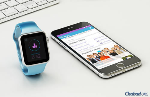 A much-anticipated Jewish app for the new Apple Watch was released on Wednesday night by Chabad.org’s app team, the first of its kind. (Concept Image)
