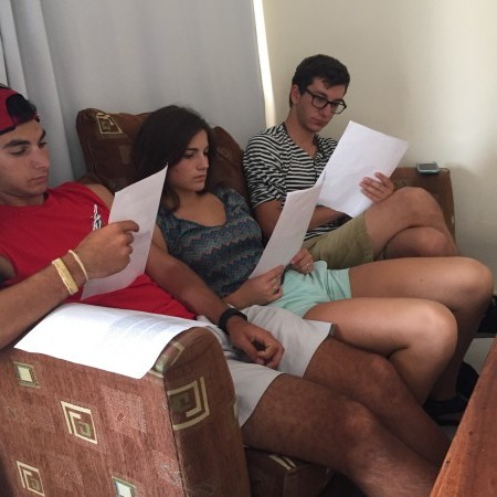 Project Beyond participants from University of Miami’s Hillel Birthright trip evaluate grant applications during their Amplifier Giving Circle Express session.