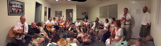 Faculty Shabbat Song Session at Camp Newman