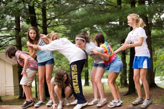 Teens on a log; photo courtesy Jim Joseph Foundation.