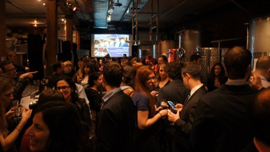 A crowd of young Jewish professionals gather for "Young Jewish Europe: East Meets West," a JDC Entwine Learning Network-Genesis Philanthropy Group event at NYC's City Winery; courtesy JDC.