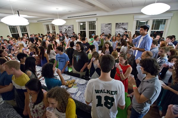 Celebrating Kiddush at Tulane Hillel; Sept. 18, 2012. Photo by Paula Burch-Celentano; courtesy Tulane U.