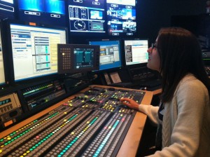 Jill working as Technical Director at NY1 News (2015).
