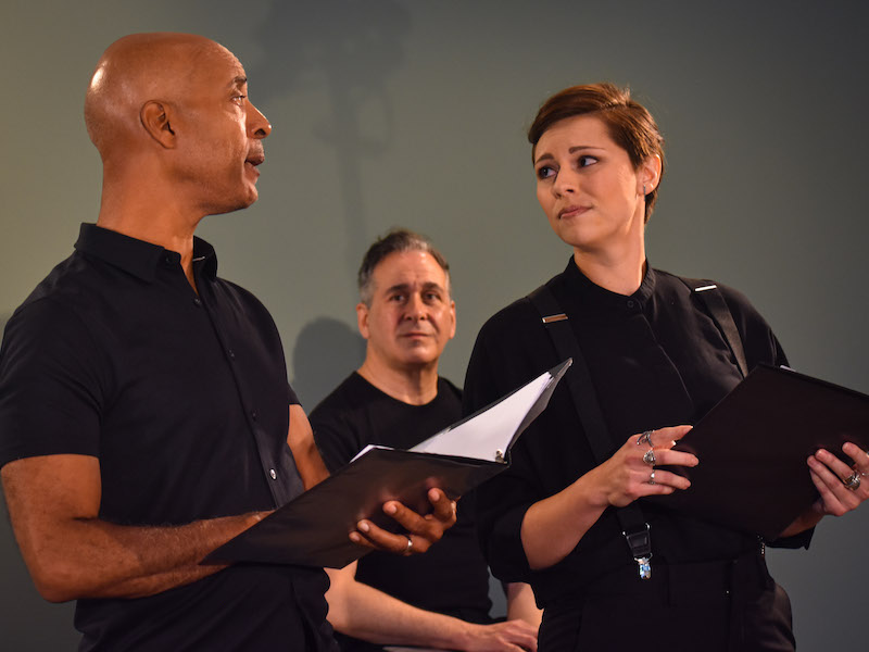 Actors in the show 'Out Loud' at The Braid, a Los Angeles-area Jewish theater.