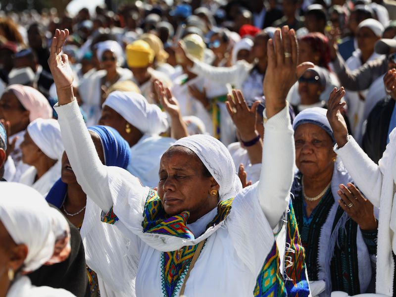 Ethiopian Israelis celebrate Sigd in Jerusalem in 2019.