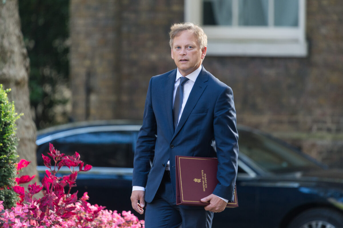 Secretary of State for Defence Grant Shapps arrives in Downing Street to attend the weekly Cabinet meeting in London, United Kingdom on September 05, 2023. 